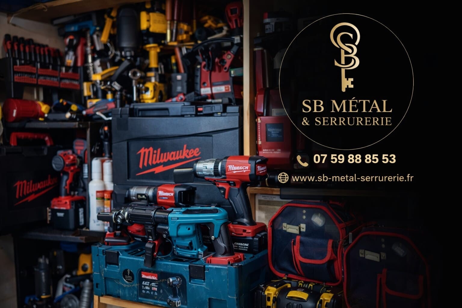 Artisan serrurier métallier au travail